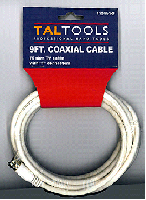 COAXIAL CABLE F-F WHITE 9FT