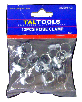 1/2 HOSE CLAMP 12PZ X POLY BAG