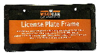 LICENSE PLATE FRAME BLACK PLASTIC