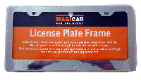 LICENSE PLATE FRAME CHROME PLASTIC