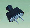 CONECTOR MACHO PLANO PLSTICO