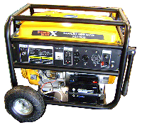 GENERADOR  5000W-13HP-E-START+RUEDAS